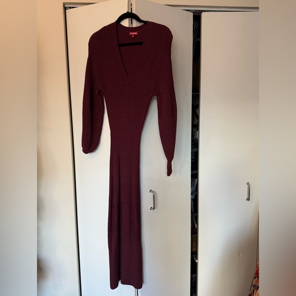 Staud Burgundy Knit Dress - Picture 2 of 3
